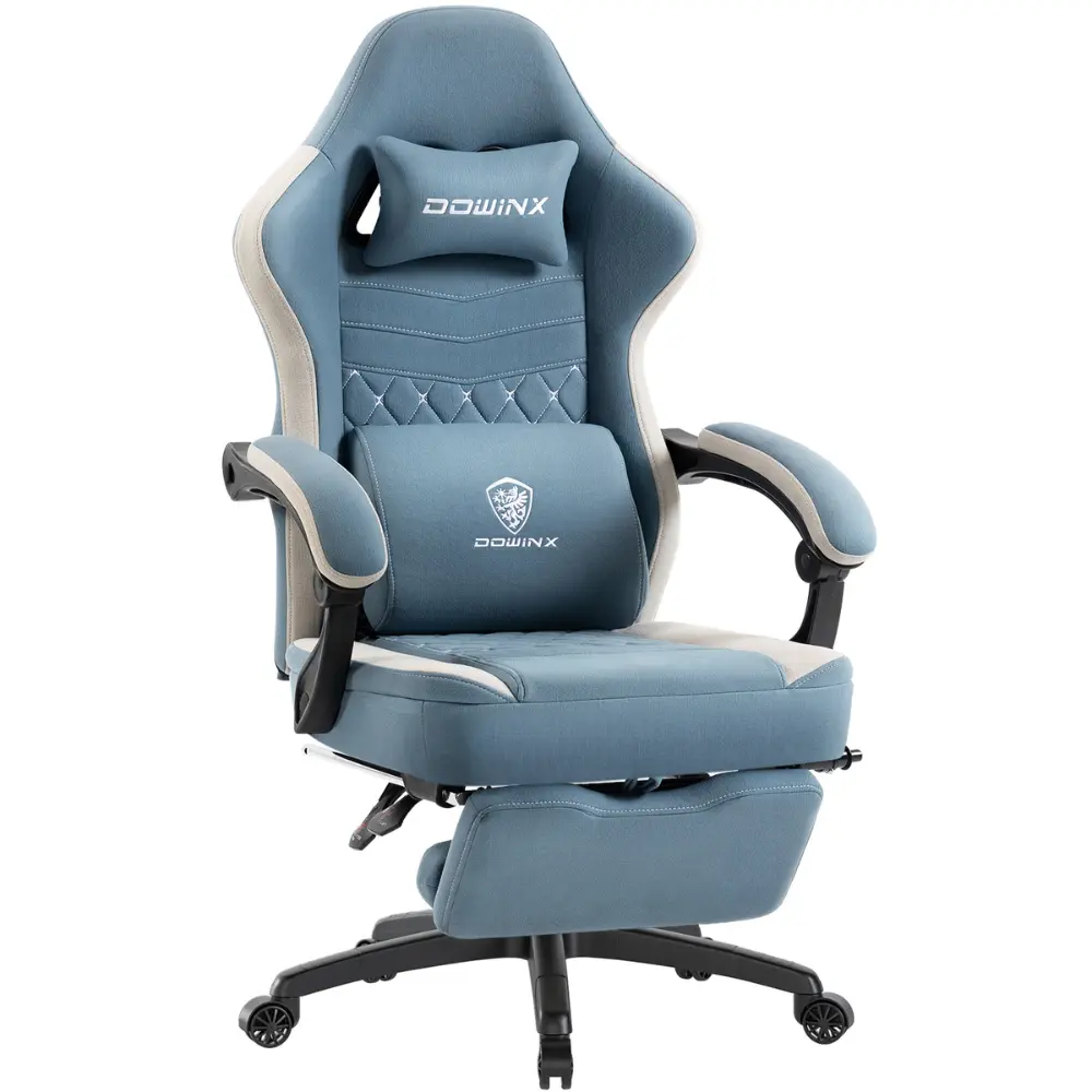 Dowinx Extended Footrest Gaming Chair - 6657E Blue