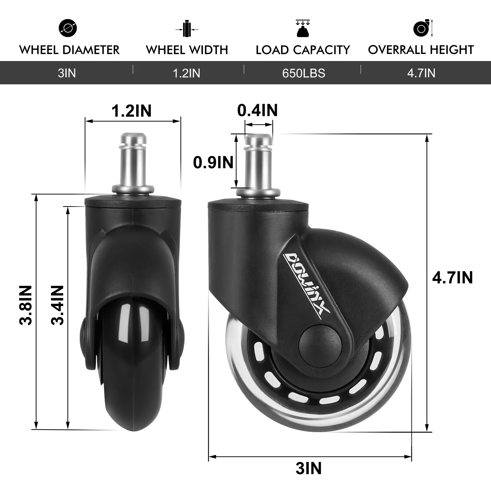 DOWINX CHAIR CASTORS - Image 3
