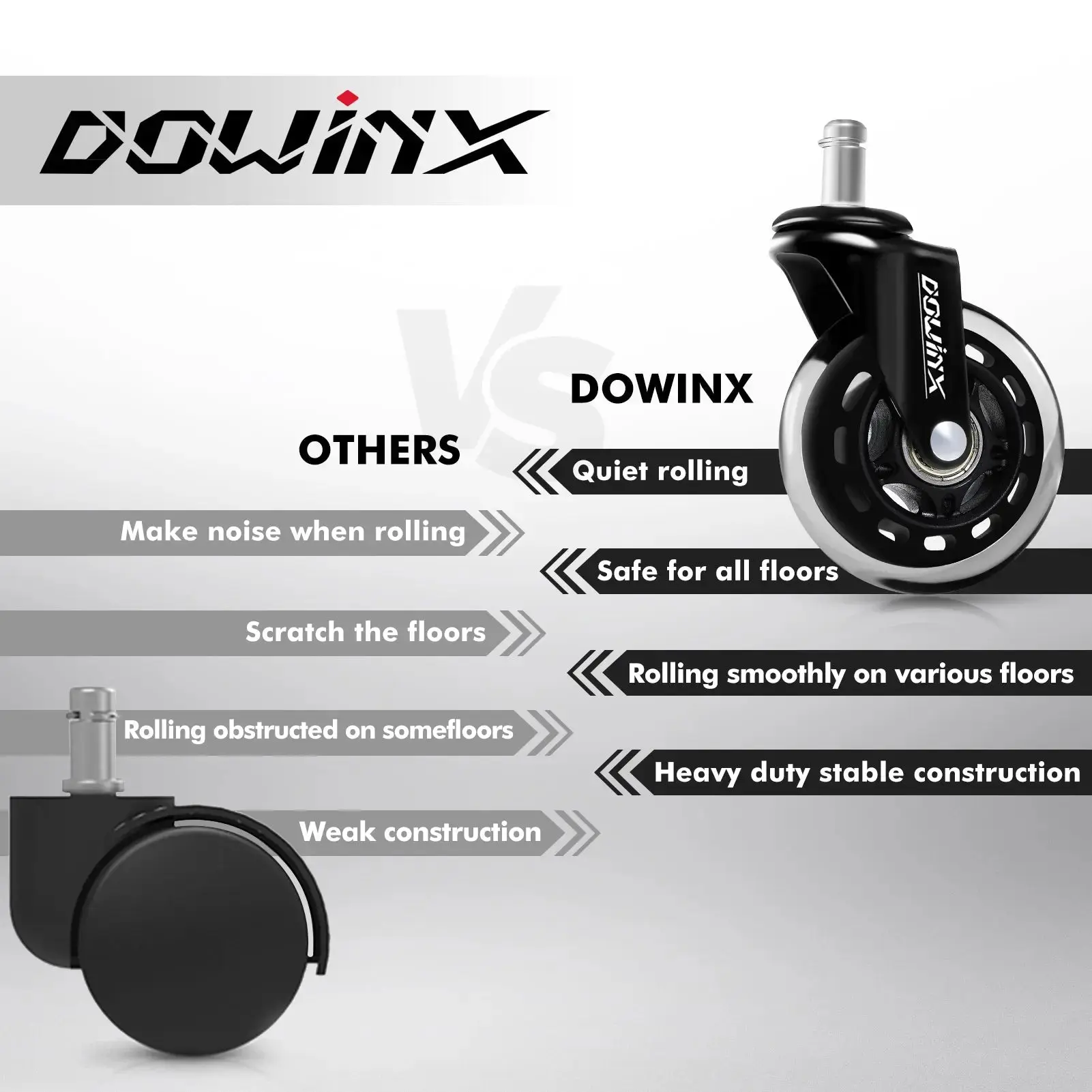 Dowinx Chair Castors (5 wheels) - Image 3