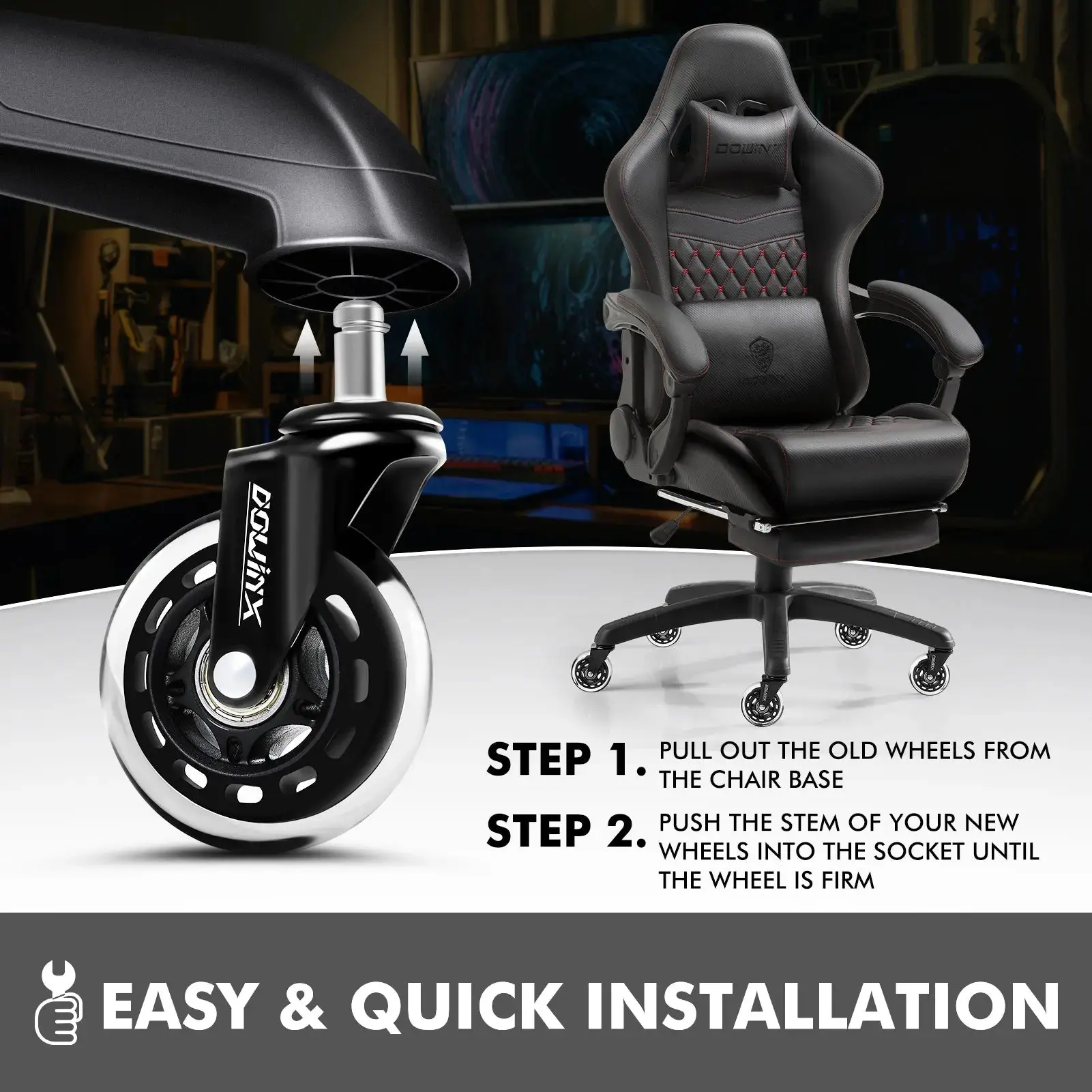 Dowinx Chair Castors (5 wheels) - Image 4
