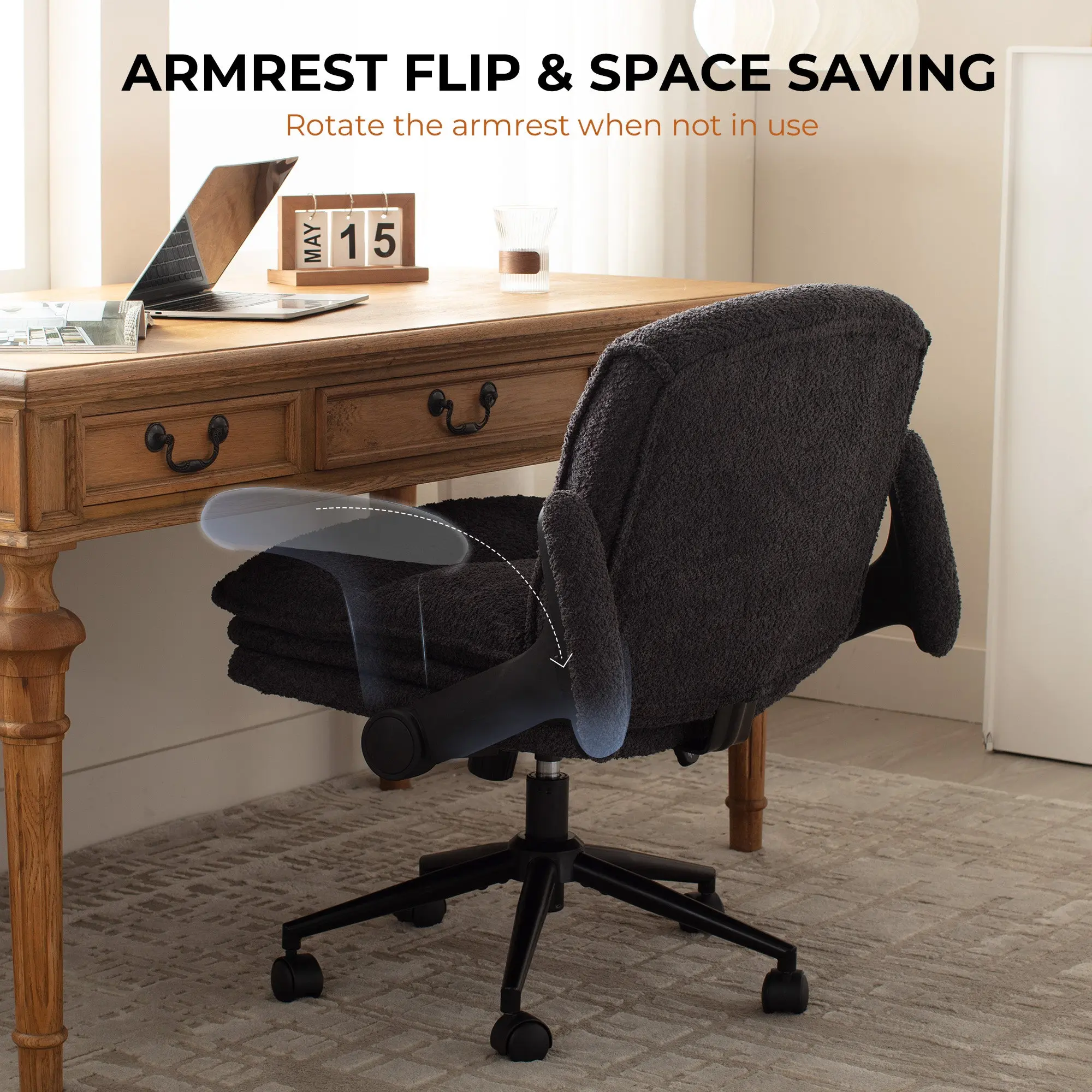 Dowinx Criss Cross Chair – Adjustable & Swivel-Black - Image 7