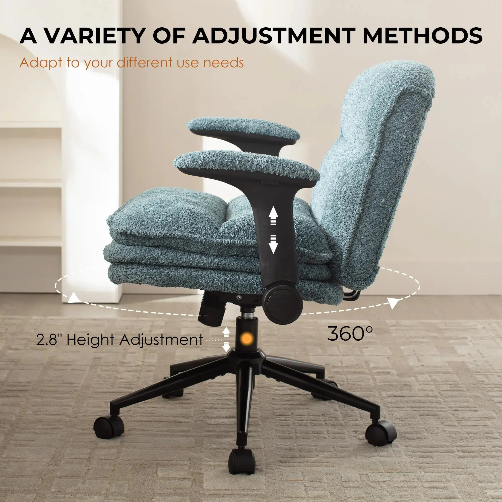 Dowinx Criss Cross Chair – Adjustable & Swivel-Blue - Image 4