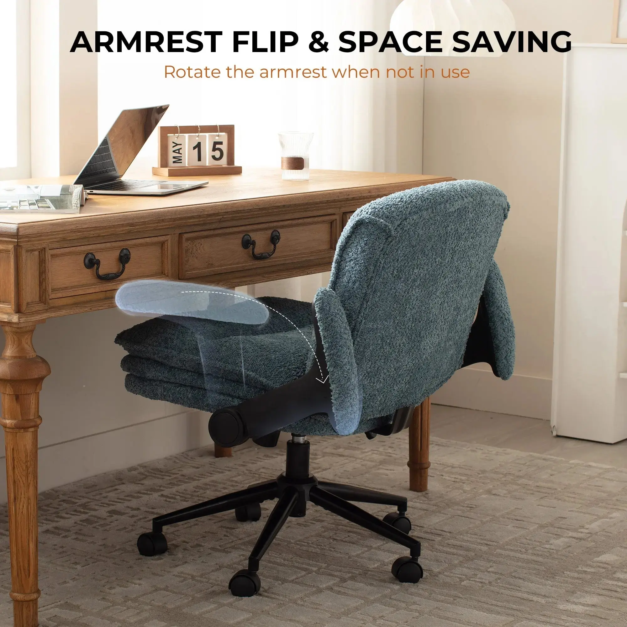 Dowinx Criss Cross Chair – Adjustable & Swivel-Blue - Image 6