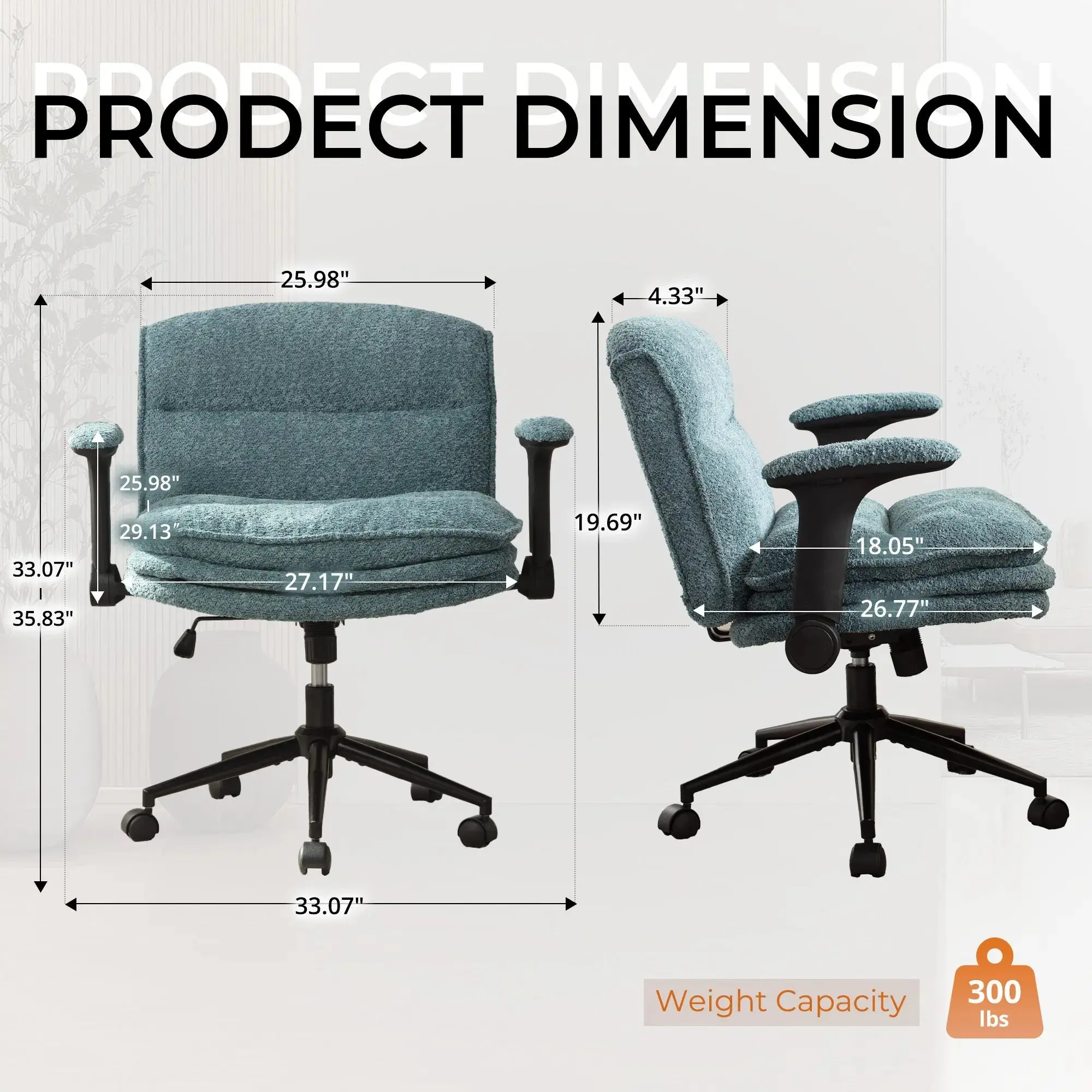 Dowinx Criss Cross Chair – Adjustable & Swivel-Blue - Image 8