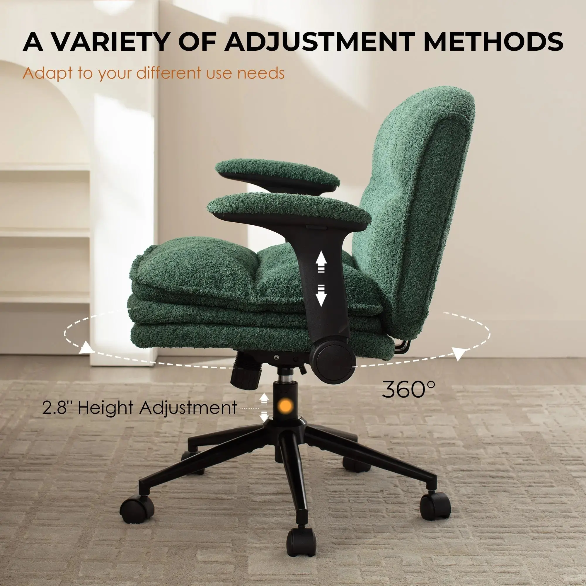 Dowinx Criss Cross Chair – Adjustable & Swivel-Green - Image 4