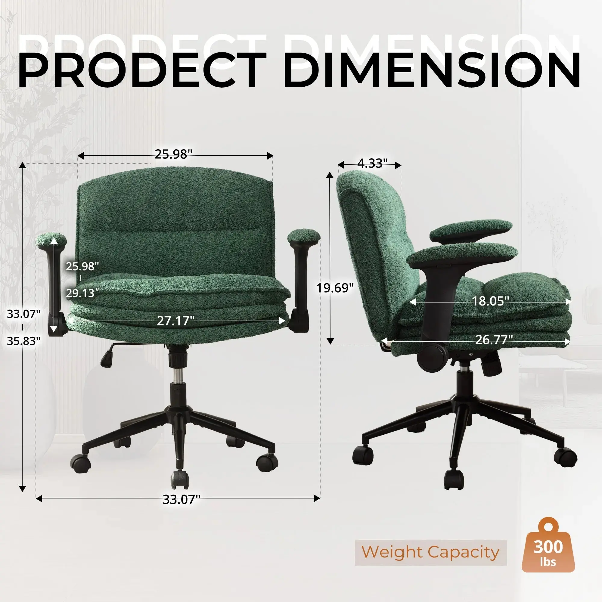 Dowinx Criss Cross Chair – Adjustable & Swivel-Green - Image 8