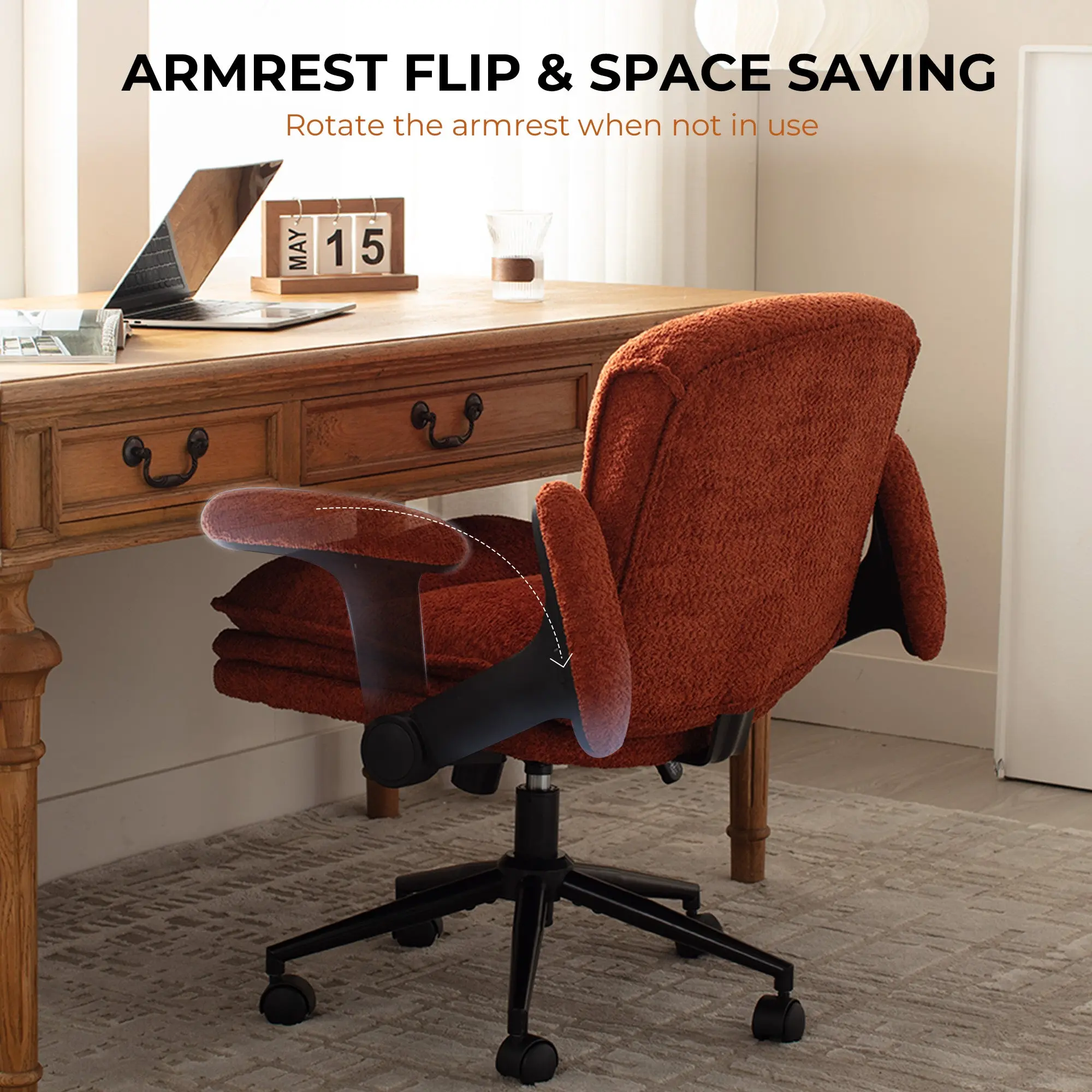 Dowinx Criss Cross Chair – Adjustable & Swivel-Orange - Image 6