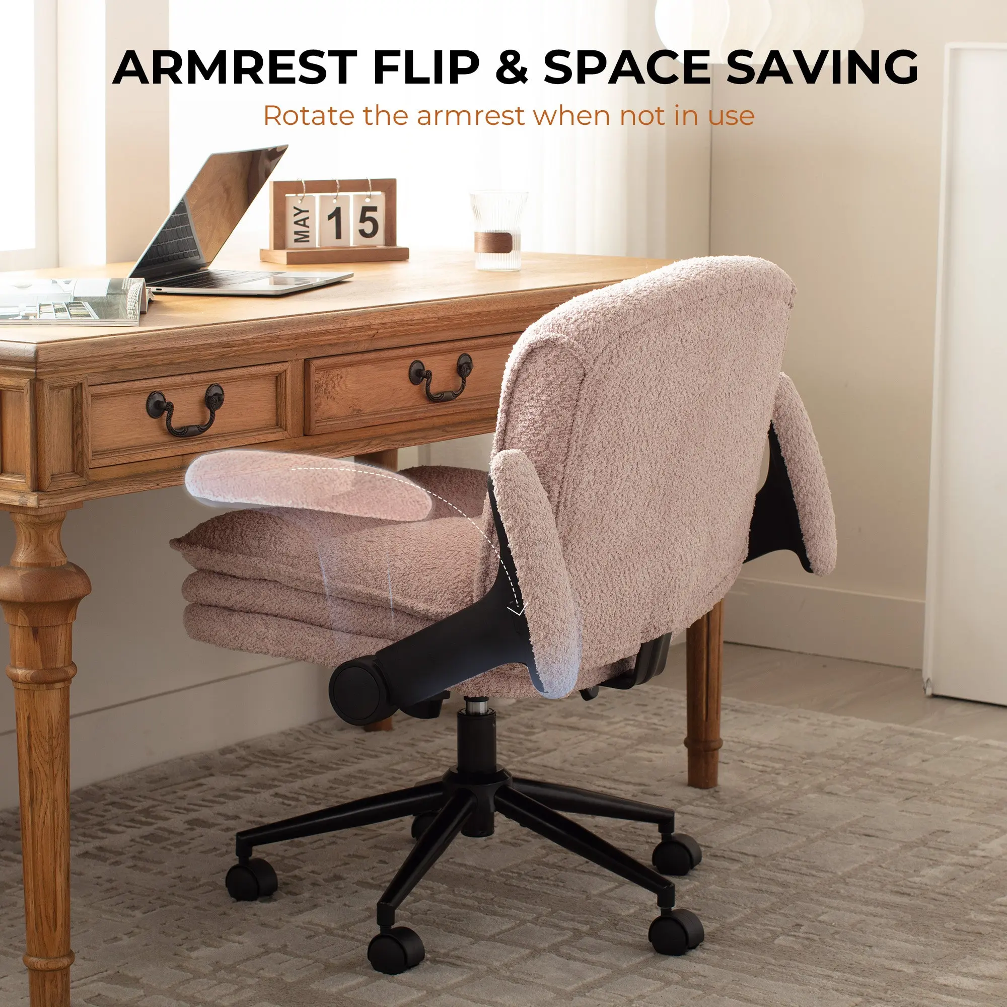 Dowinx Criss Cross Chair – Adjustable & Swivel-Pink - Image 6