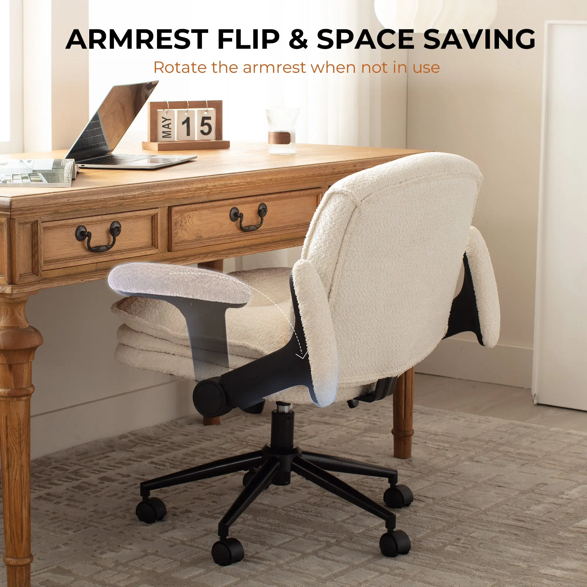 Dowinx Criss Cross Chair – Adjustable & Swivel-White - Image 6