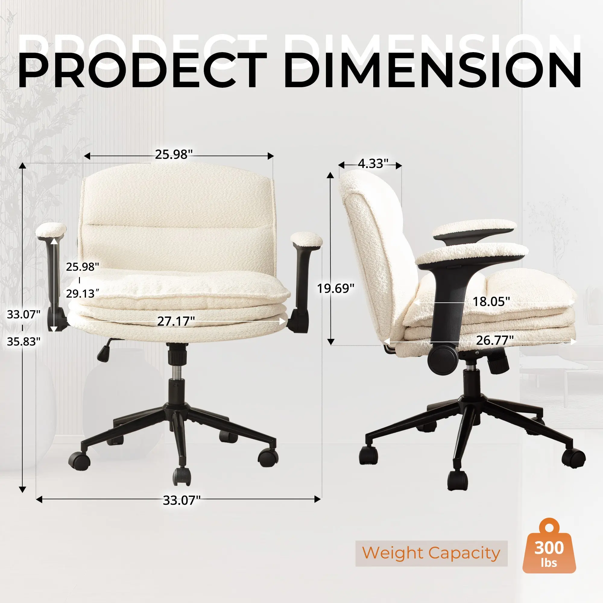 Dowinx Criss Cross Chair – Adjustable & Swivel-White - Image 8