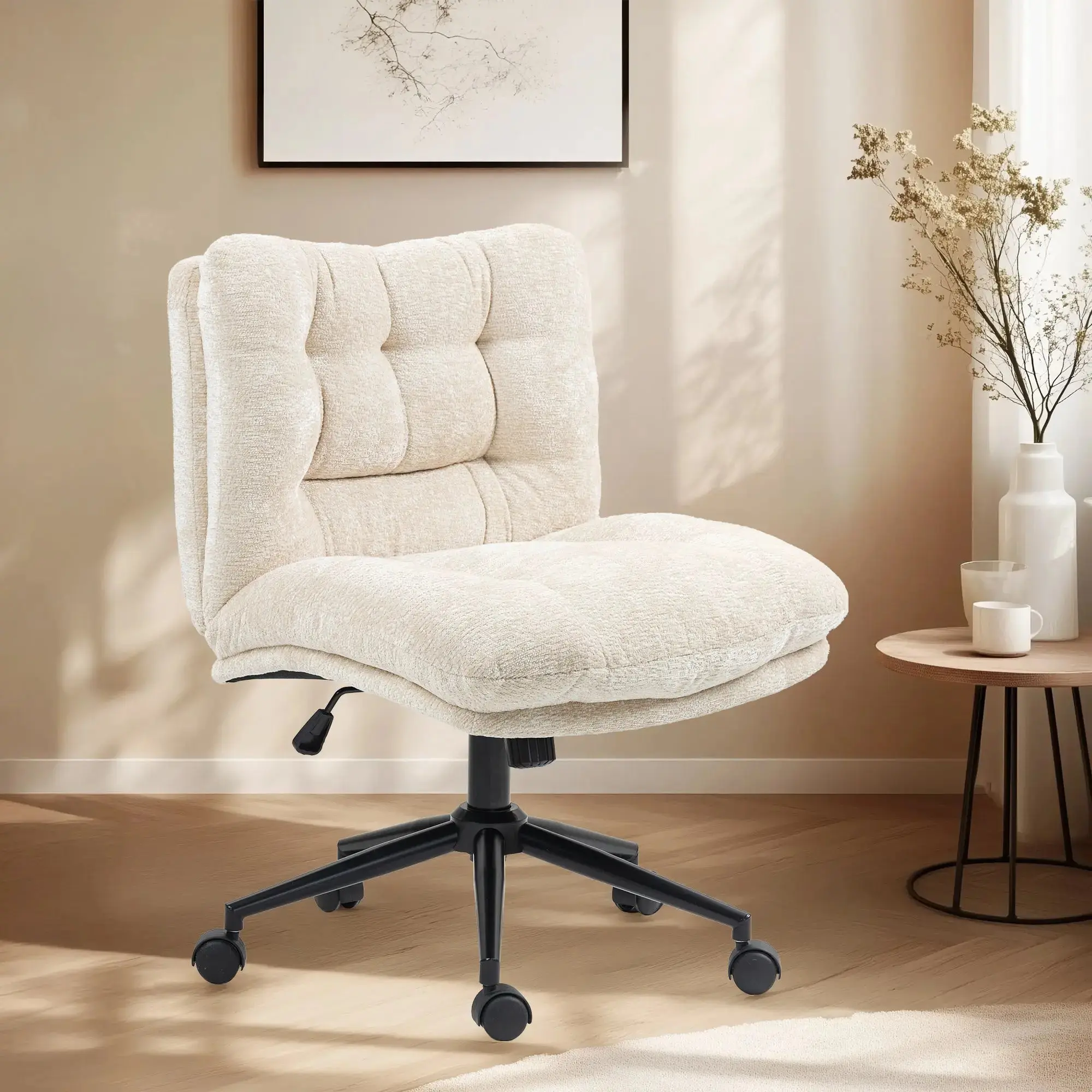 Dowinx Criss Cross Comfort Chair - Beige - Image 3