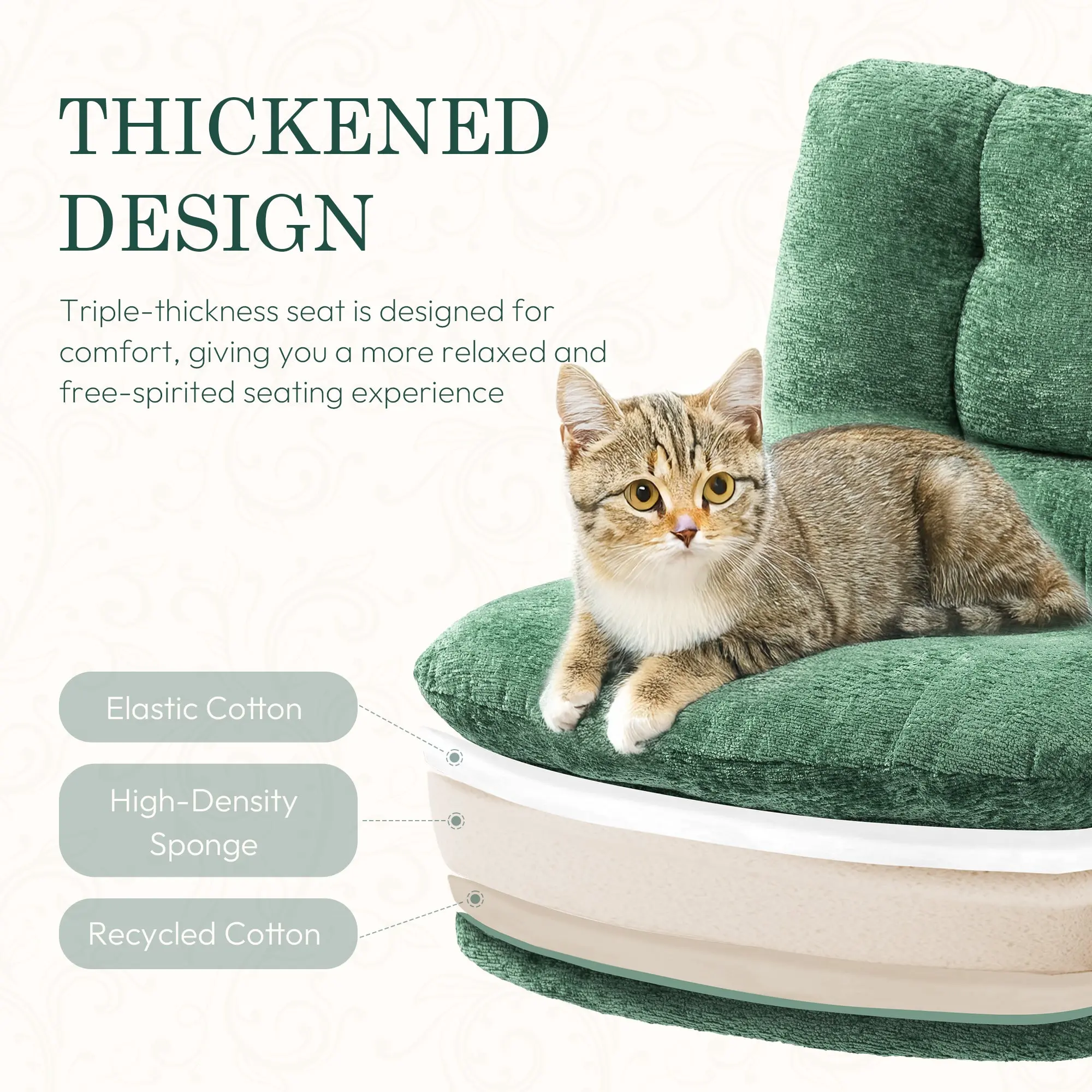 Dowinx Criss Cross Comfort Chair - Green - Image 5