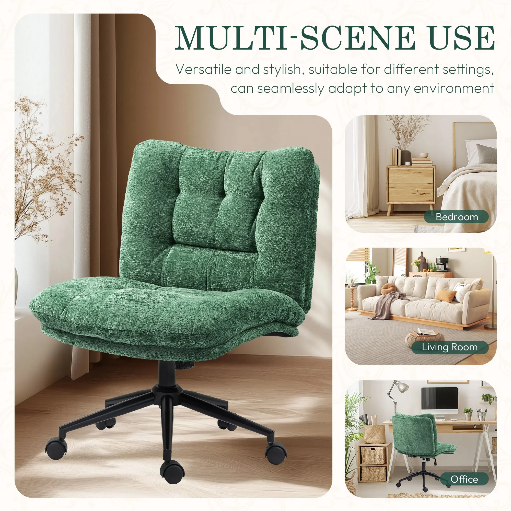 Dowinx Criss Cross Comfort Chair - Green - Image 6