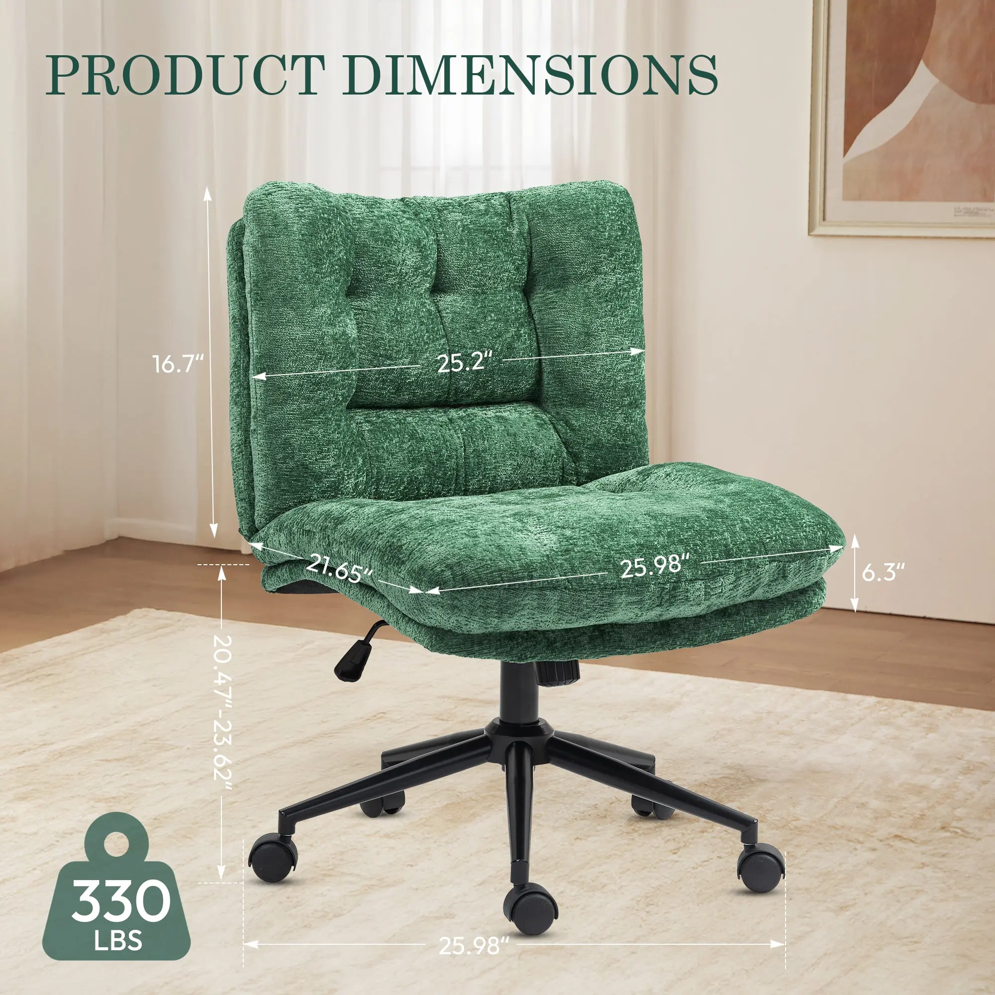 Dowinx Criss Cross Comfort Chair - Green - Image 9