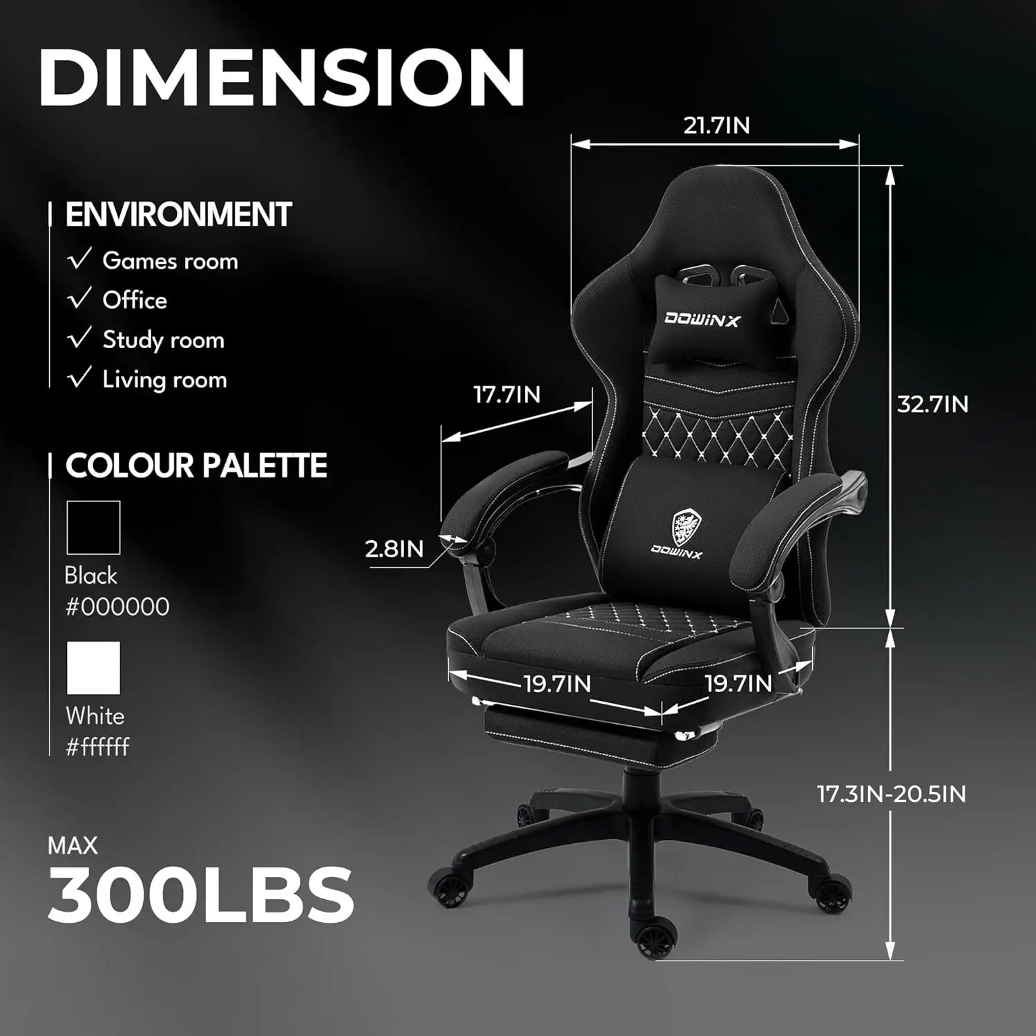 Dowinx Simple Series 6657D-Black - Image 4