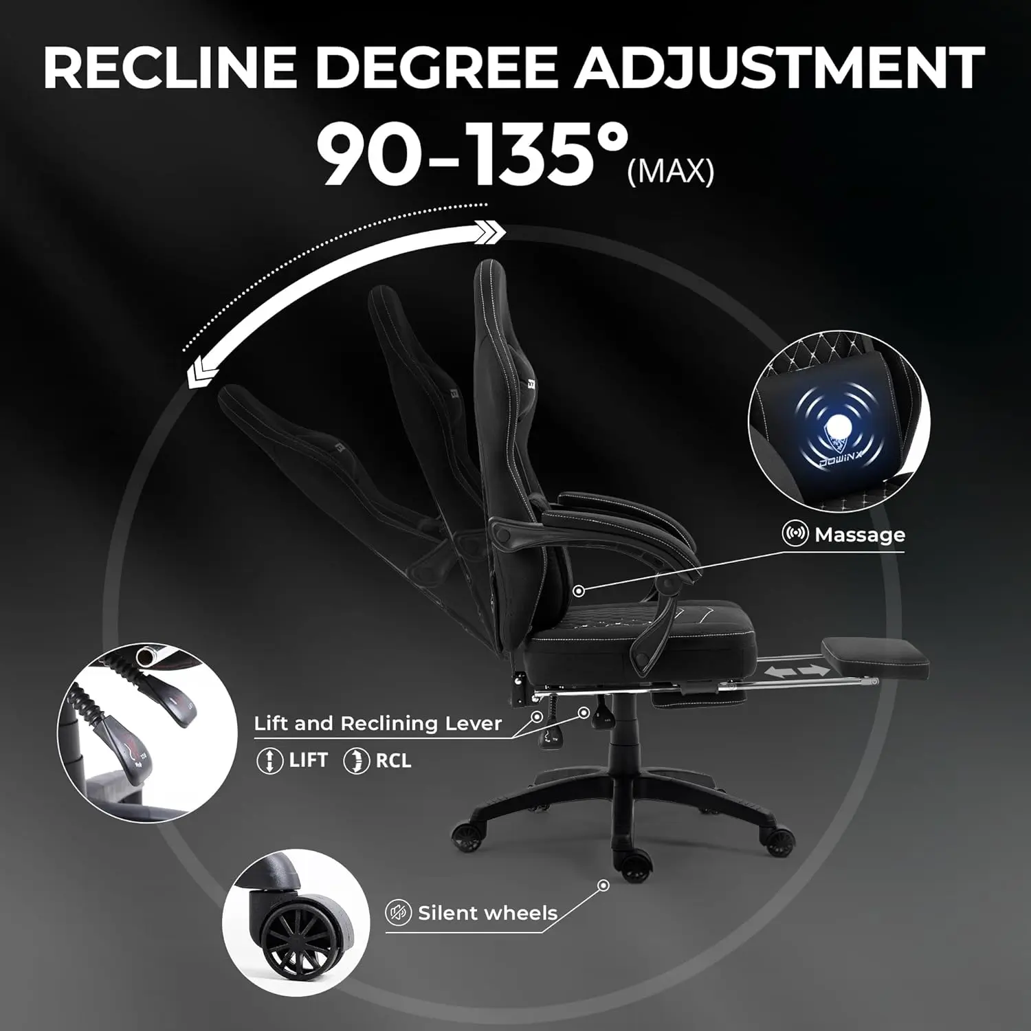 Dowinx Simple Series 6657D-Black - Image 7