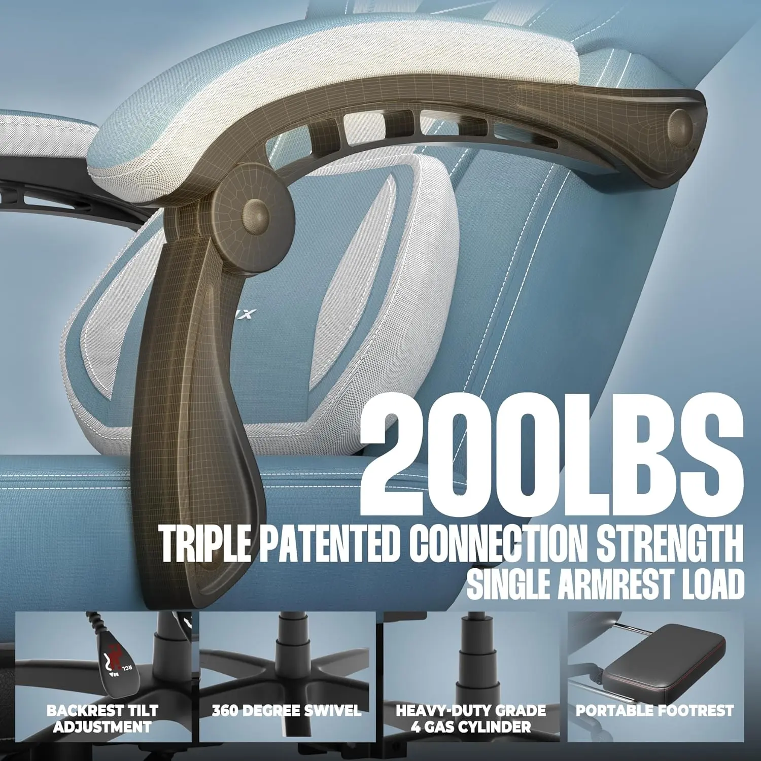Heavy-Duty Series -MB30B Blue (Fabric) - Image 8