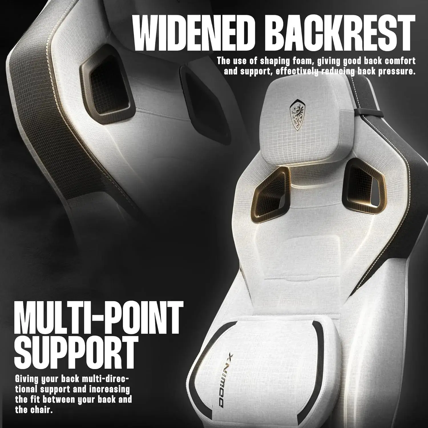 Heavy-Duty Series -MB33B White Grey(Fabric) - Image 7