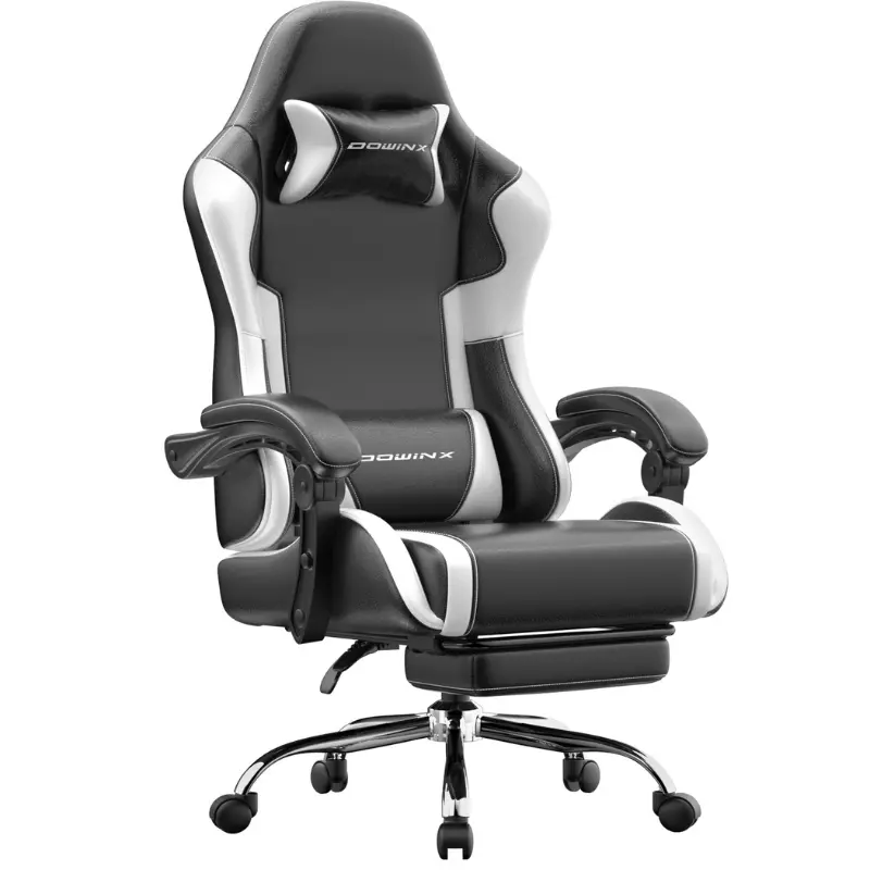 Dowinx Leather Gaming Chair LS-66D58J Black-white | AM