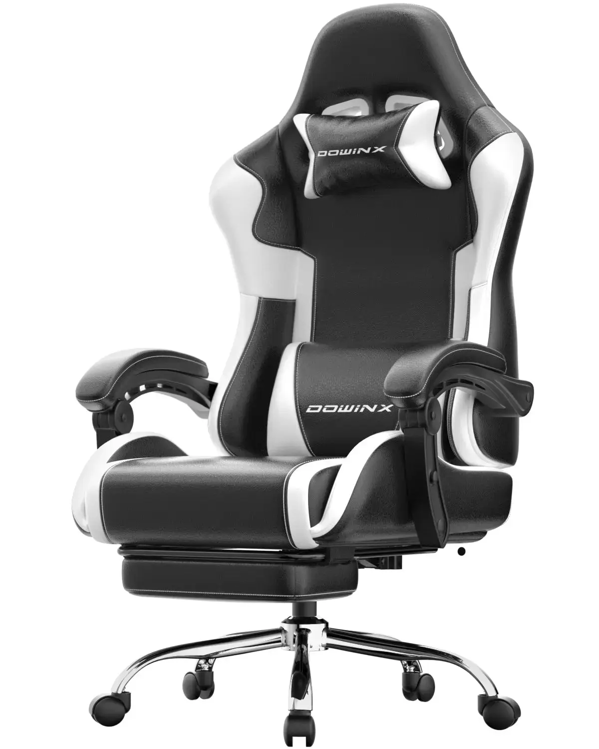 Dowinx Leather Gaming Chair LS-66D58J Black-white | AM - Image 9