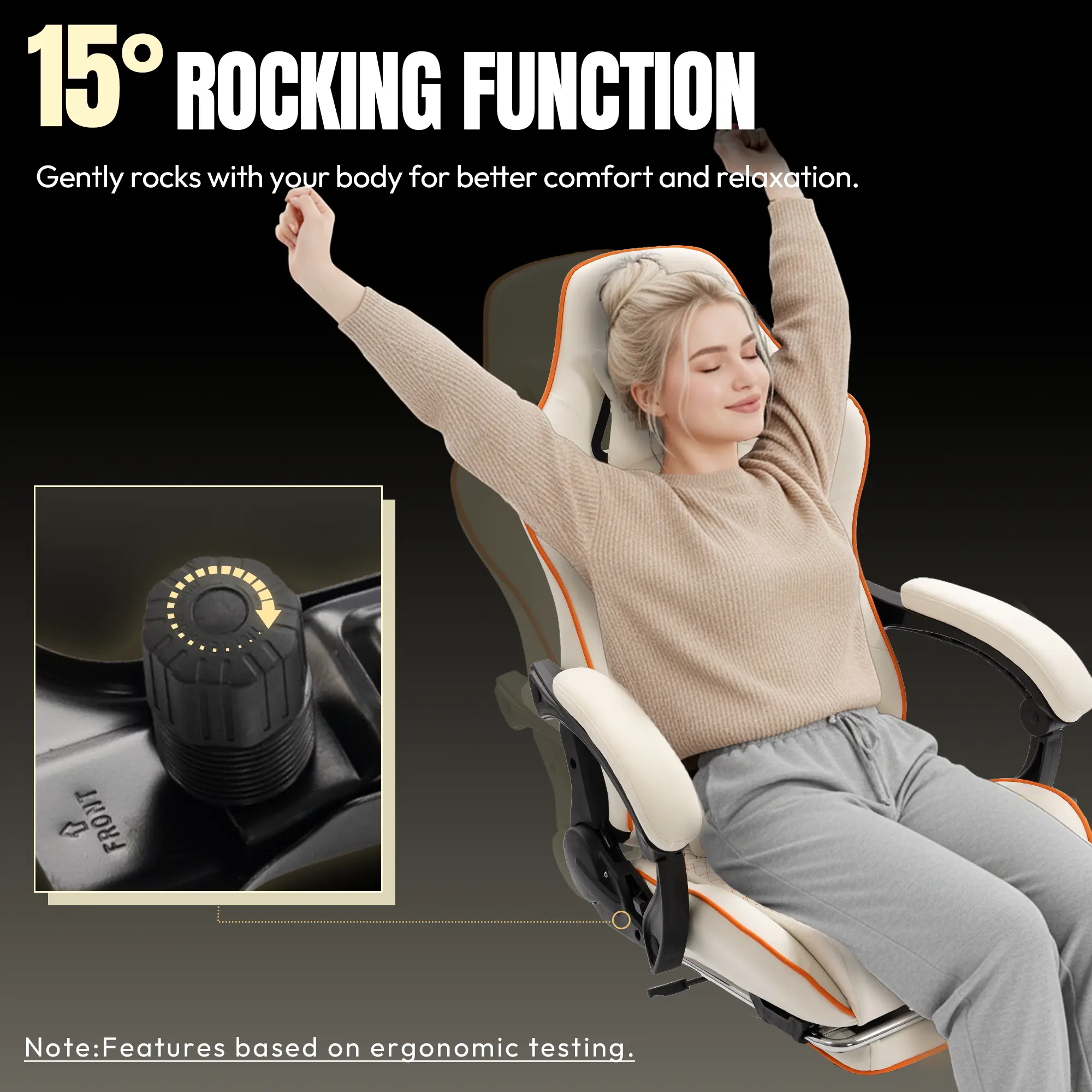 Dowinx Leather Gaming Chair LS-66D87 White - Image 4