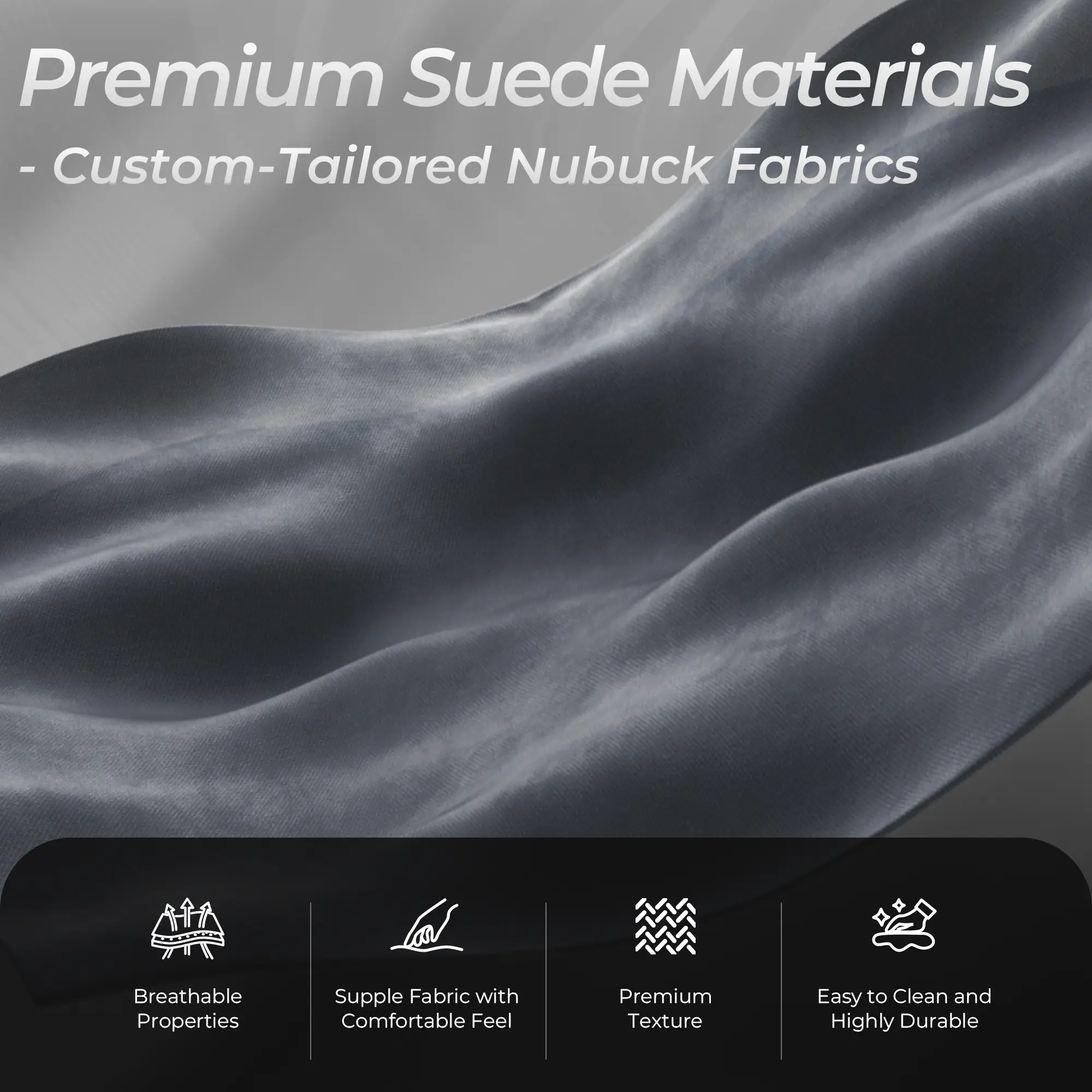 Dowinx Luxury Series Suede LS-6668A Gery - Image 3
