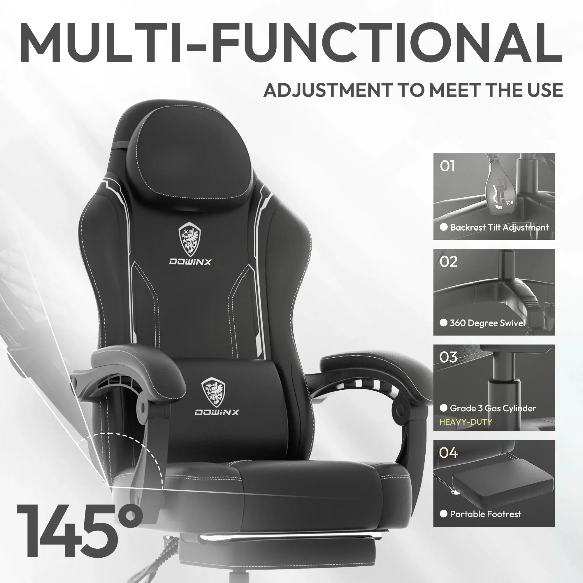 ERGONOMIC SERIES 6650-Black|Dowinx - Image 3