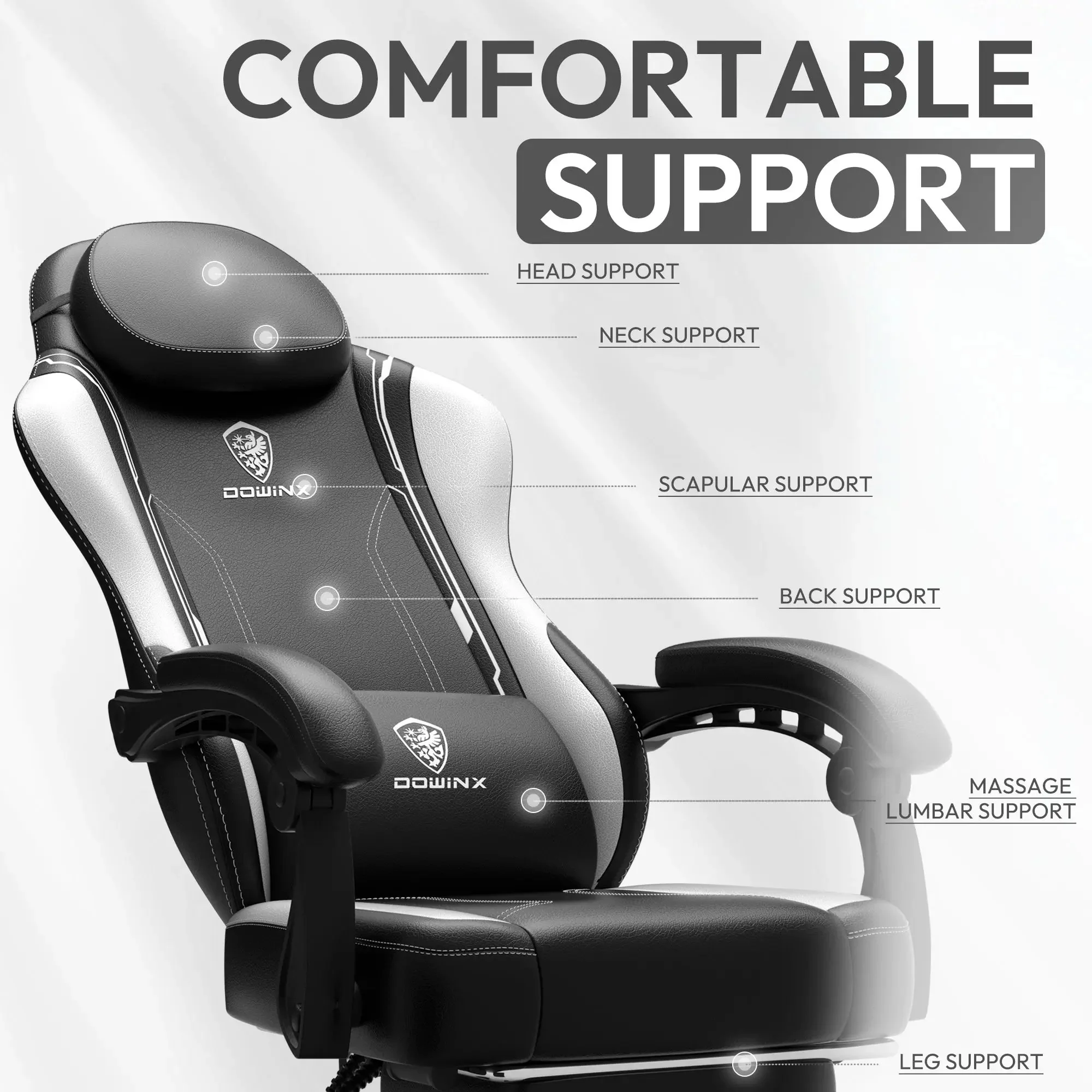 ERGONOMIC SERIES 6650-BLACK&WHITE|Dowinx - Image 3