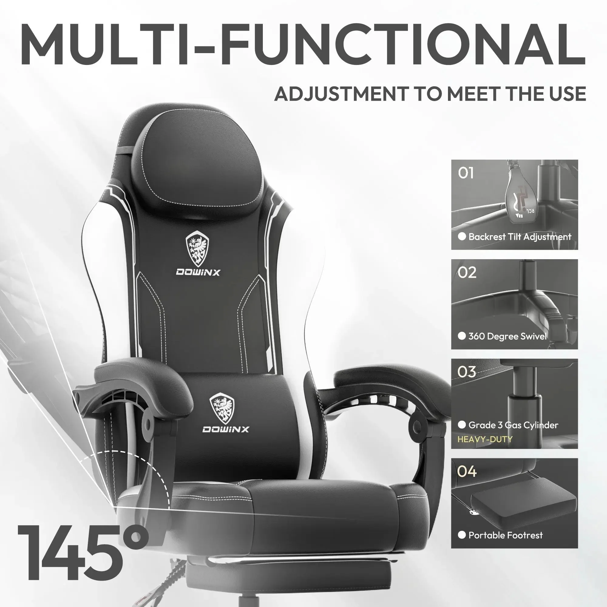 ERGONOMIC SERIES 6650-BLACK&WHITE|Dowinx - Image 7