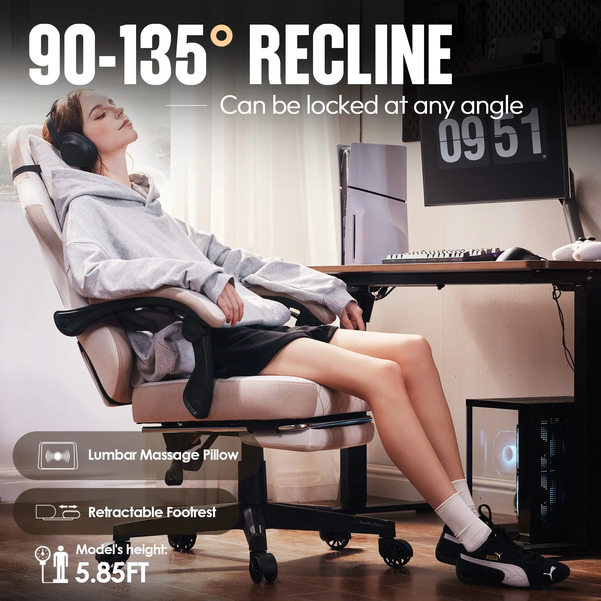 ERGONOMIC SERIES 6650F-Beige - Image 6