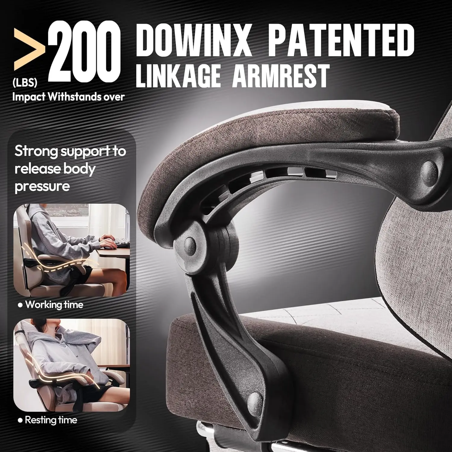 ERGONOMIC SERIES 6650F-Brown - Image 7