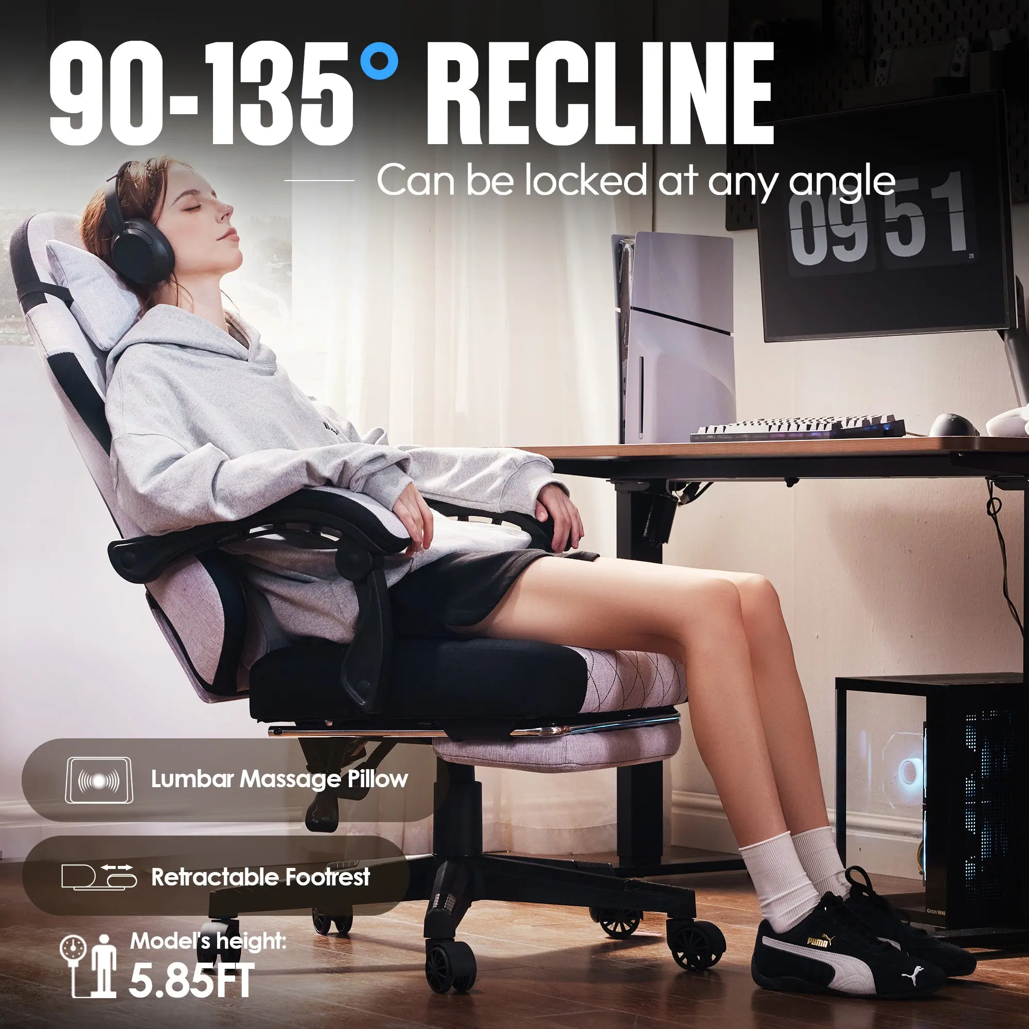ERGONOMIC SERIES 6650F-Grey - Image 6