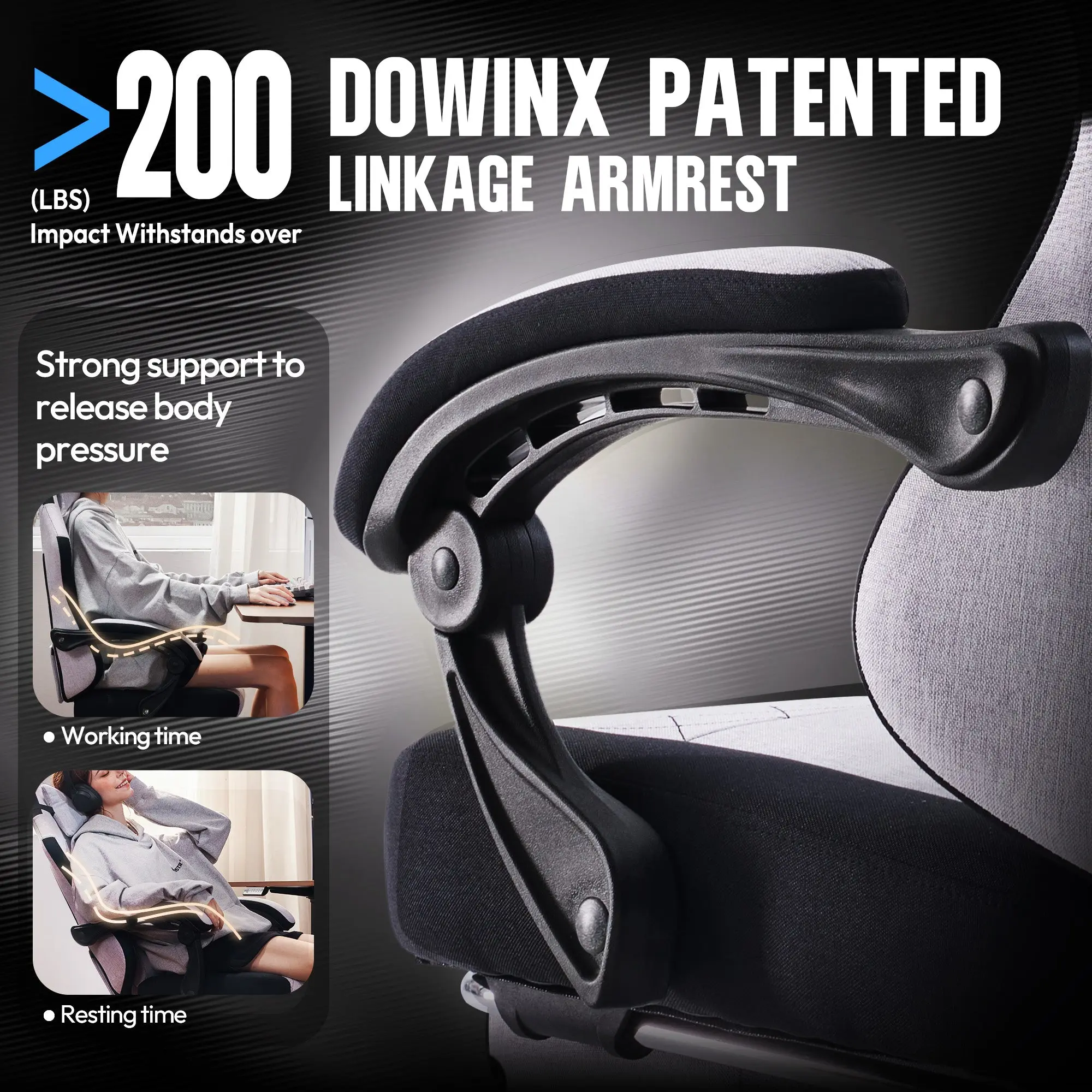 ERGONOMIC SERIES 6650F-Grey - Image 7