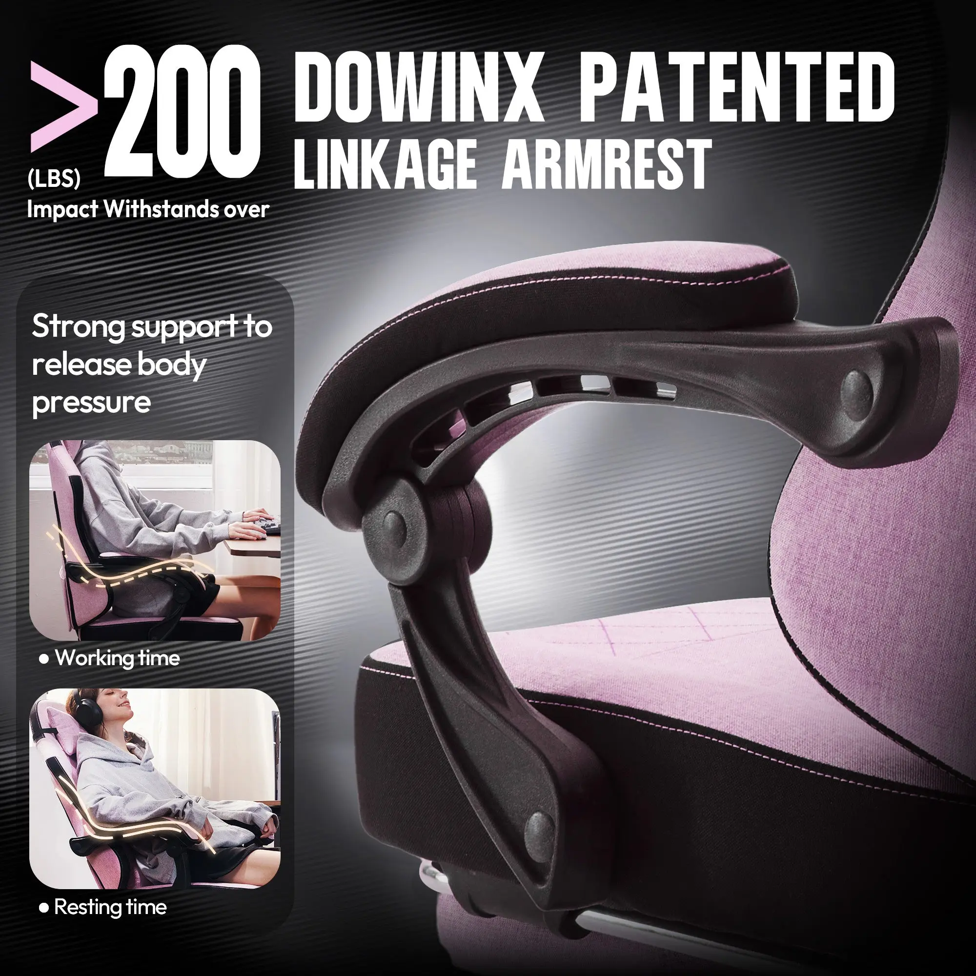 ERGONOMIC SERIES 6650F-Pink - Image 7
