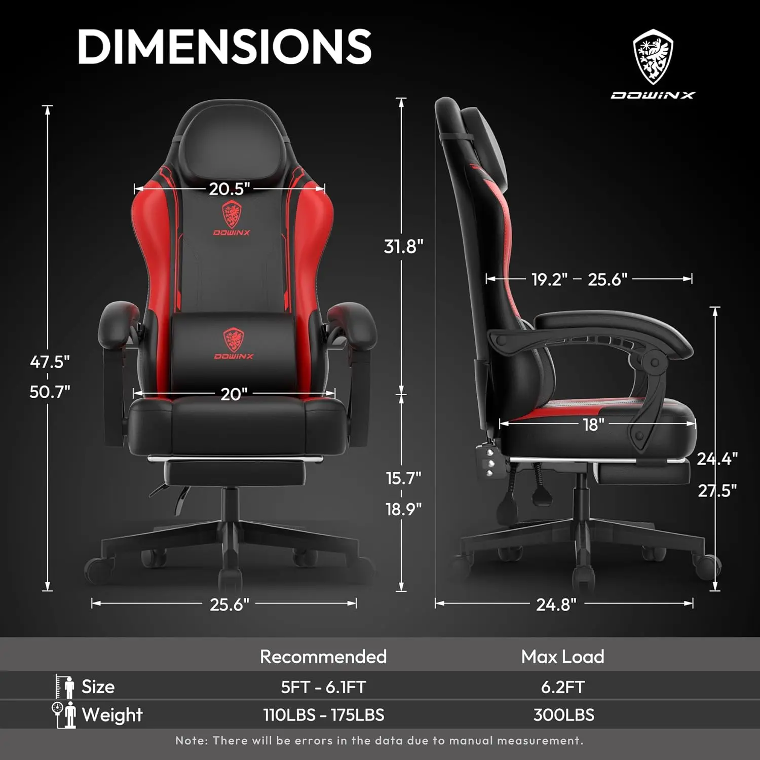 ERGONOMIC SERIES 6650-BLACK&RED - Image 8