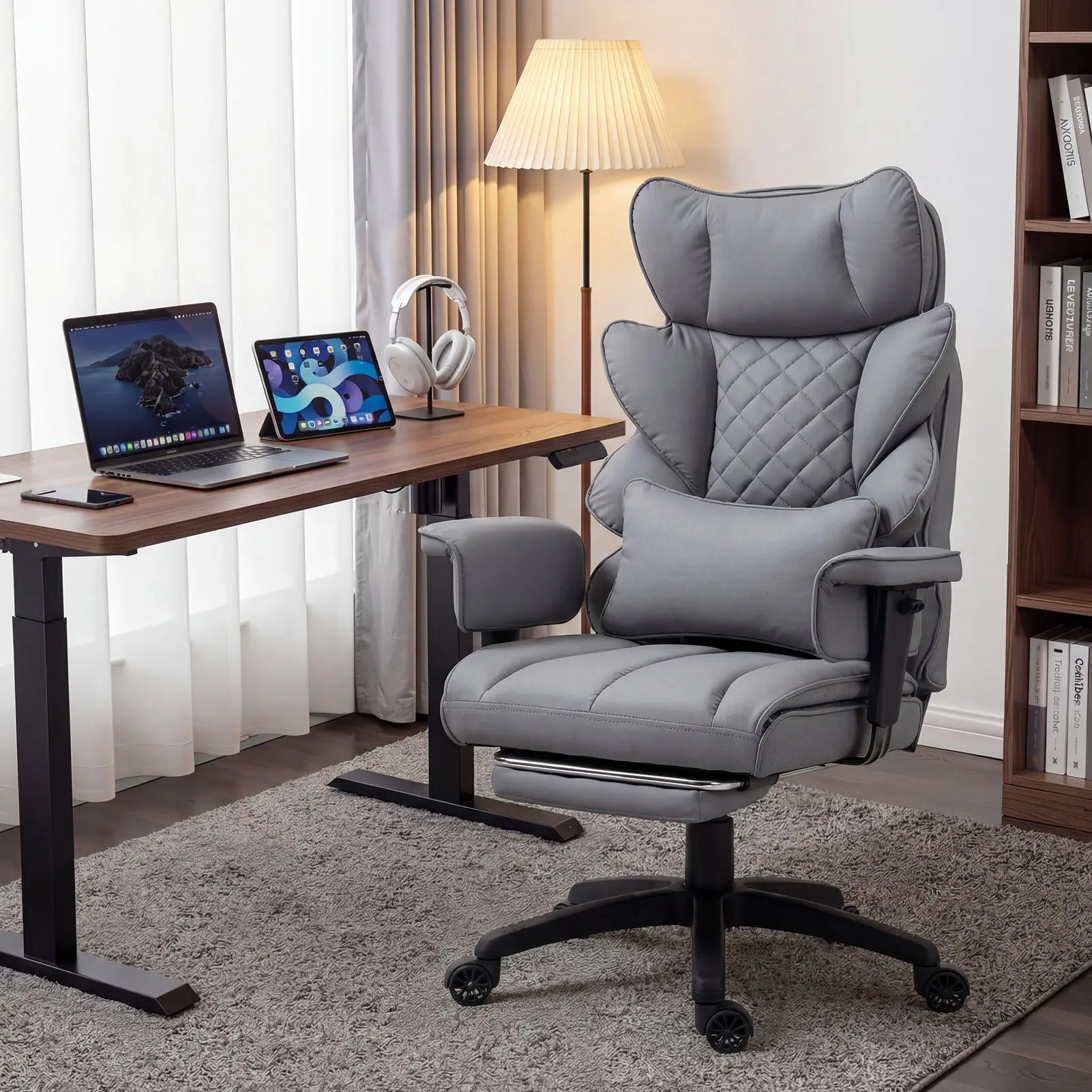 EXECUTIVE OFFICE SERIES 66B1 (PU Leather, Grey) - Image 6