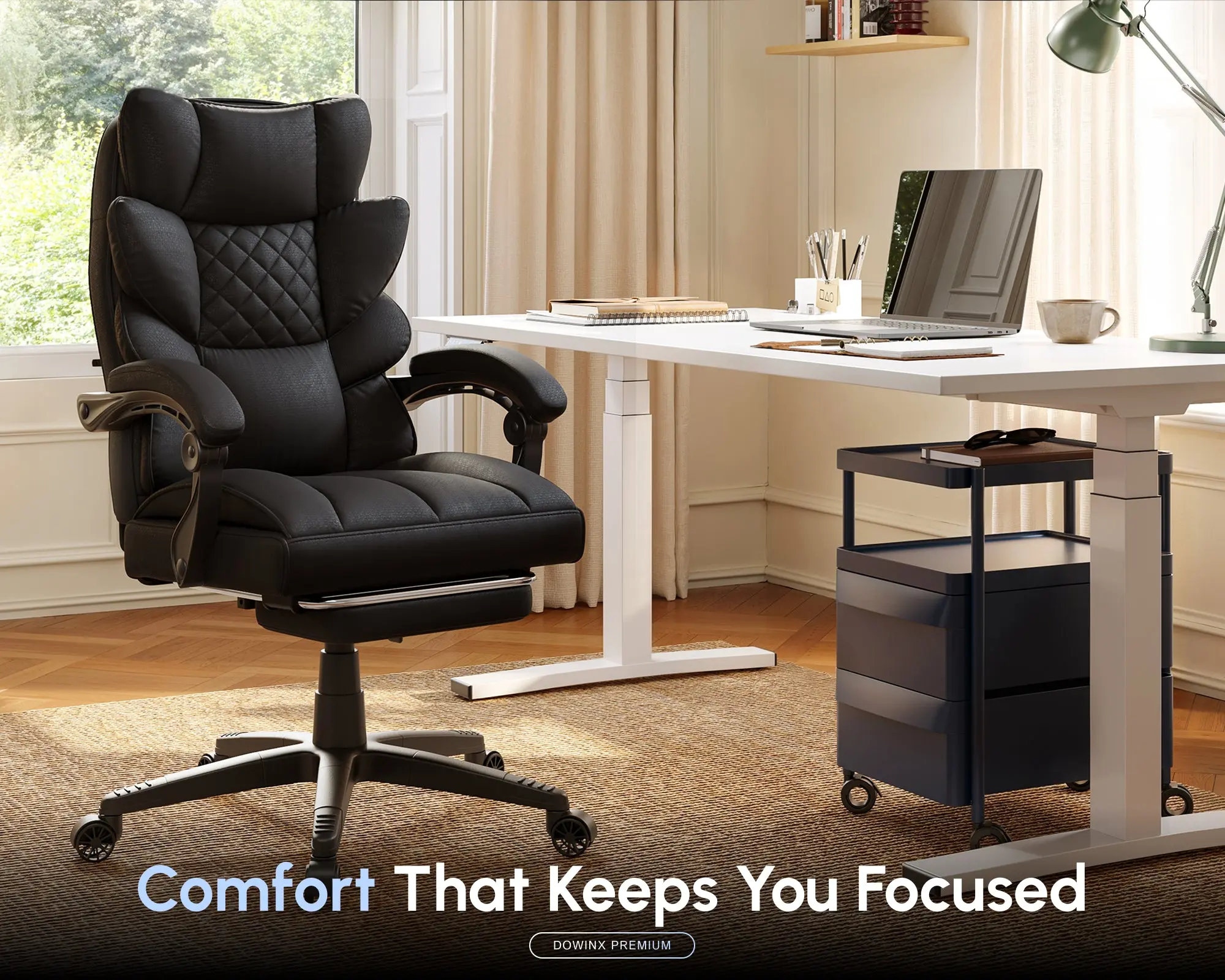 Executive Office Series 66B1A（Fabric Black） - Image 3