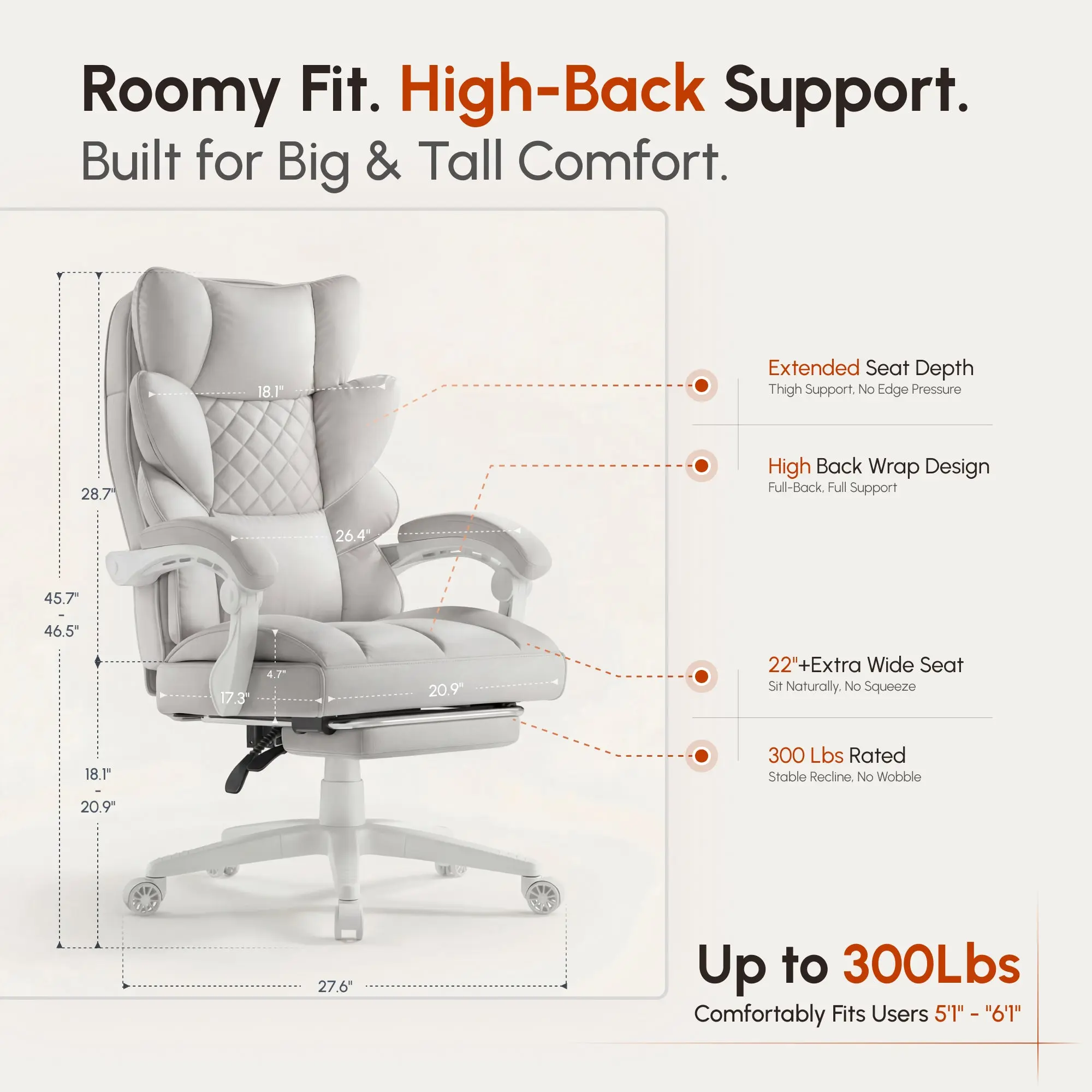 Executive Office Series 66B1A(Fabric White) - Image 6