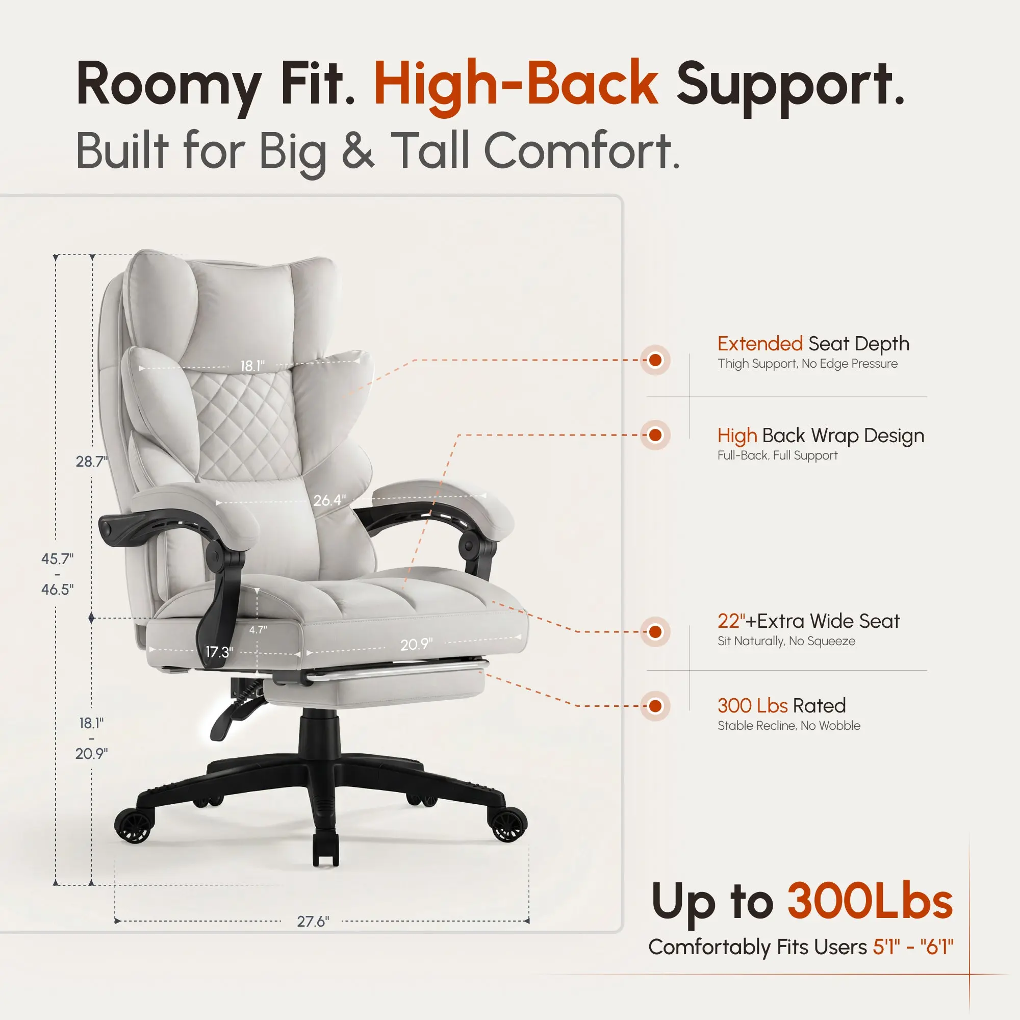 Executive Office Series 66B1A(PU Leather White) - Image 6
