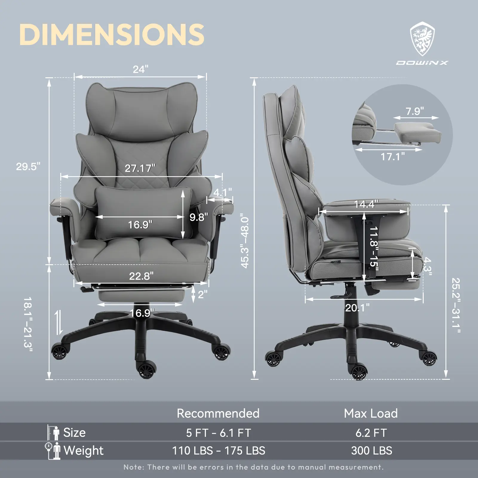 EXECUTIVE OFFICE SERIES 66BG (PU Leather, Grey) - Image 4